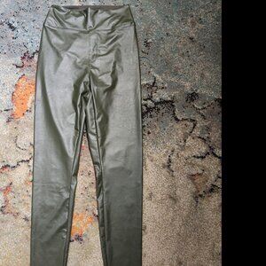 Army Green Shimmery Legging dress pants Offline by Aerie Size Small NWT